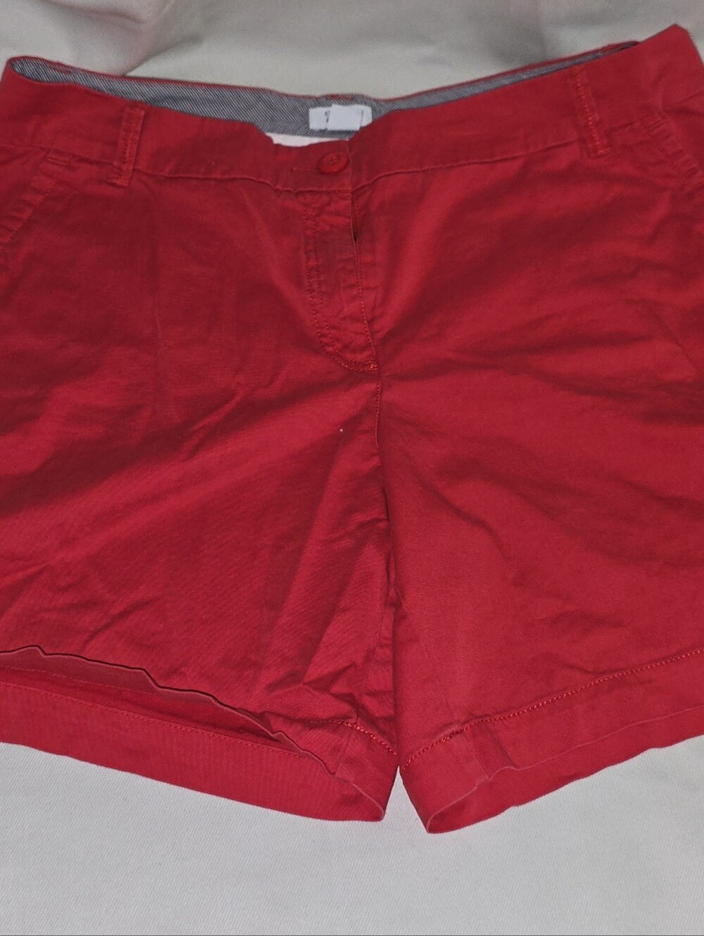 Crown & Ivy Caroline Faded Red Shorts sz 14 Cotton Spandex Casual Travel Outdoor